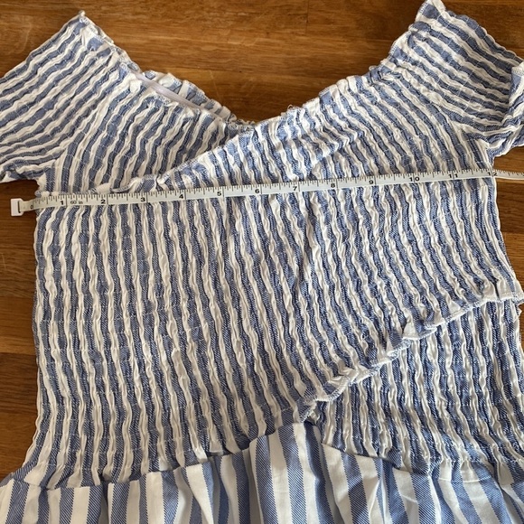 NWT Beachsissi Gorgeous Blue and White Stripe Summer Dress Size Small - Picture 10 of 12